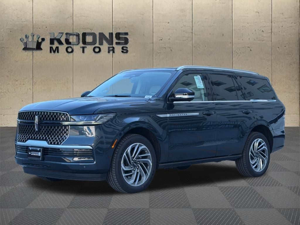2026 Lincoln Navigator Reserve in Flight Blue Metallic Clearcoat — front three-quarter view